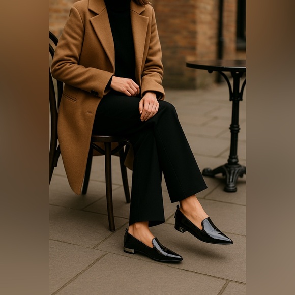 Franco Sarto Sadie Black Patent Leather Loafers | Size 7.5M - Picture 4 of 6